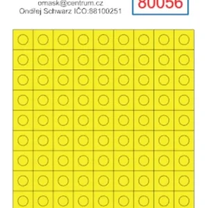 Omask 80056 Circles 5,0 mm (130 x 90 mm) Yellow Masking tape Top Vente