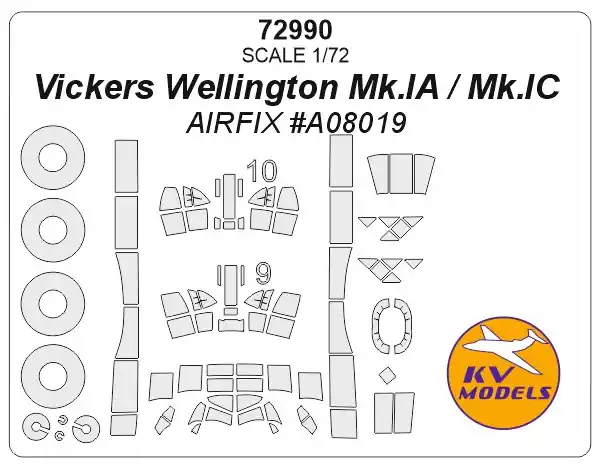 Affaire À Saisir KV Models 72990 Vickers Wellington Mk.IA / Mk.IC (AIRFIX) + wheels masks