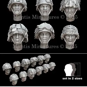 Mantis Miniatures MAC64 Head Set PASGT Helmets Camo Quantité Limitée