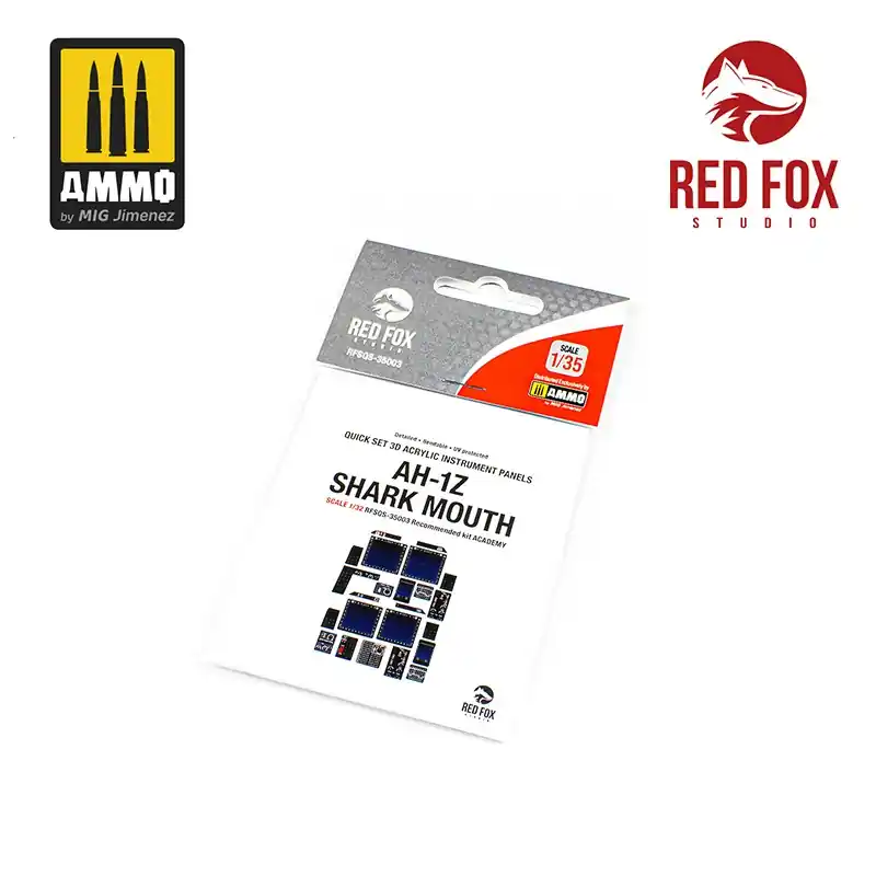 Red Fox Studio QS-35003 AH-1Z "Shark Mouth" (for Academy kit) Réduction