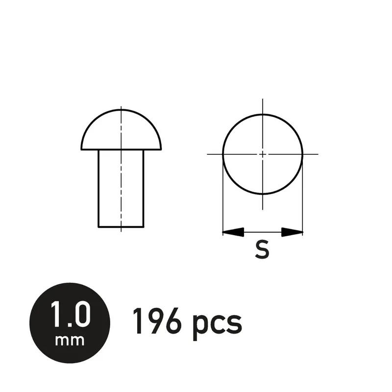 Pas Cher GasHans NB11008 Spherical Rivet 1.0 mm
