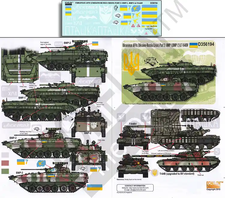 Offre Du Jour Echelon Fine Details D356194 Ukrainian AFVs Ukraine - Russia Crisis Pt 2 BMP-1, BMP-2 and T-64BV