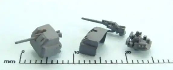 Offre Spéciale NIKO MODEL ZW7001U US Navy 5"/38 Guns, Shielded 5 to a pack e.g. USS FARAGUT, USS MAHAN