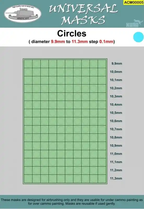 Remise Armycast ACM00005 Circles 9,9mm - 11,3mm