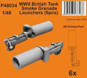 Dernier Modèle CMK P48034 British WWII Tank Smoke Grenade Launchers (6 pcs / 3D-Printed)