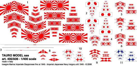 Remise TAURO MODEL 400-A06 Naval Flags - Imperial Japanese Navy