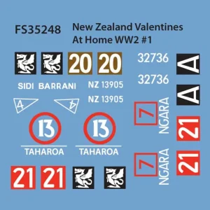 Paiement Sécurisé Firestorm Models 35248 NZ Valentines At Home WW2 1 Decals