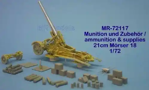 MR Modellbau 72117 Gun barrel, ammunition und supplies 21cm Mörser Acheter En Ligne