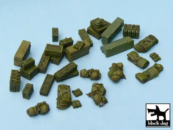 Soldes Black Dog T48026 British equipment accessories set 33 resin parts