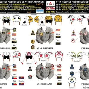 HAD Models E481012 Grumman F-14 Tomcat - Patches and Helmet Markings Part 4 Promotion Saisonnière