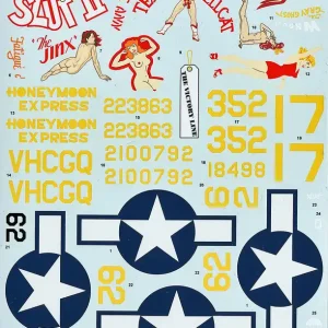 Commander Maintenant FOXBOT 48-018A Douglas C-47 Skytrain/Dakota Pin-Up Nose Art And Stencils (Part II, Stencils Not Included)