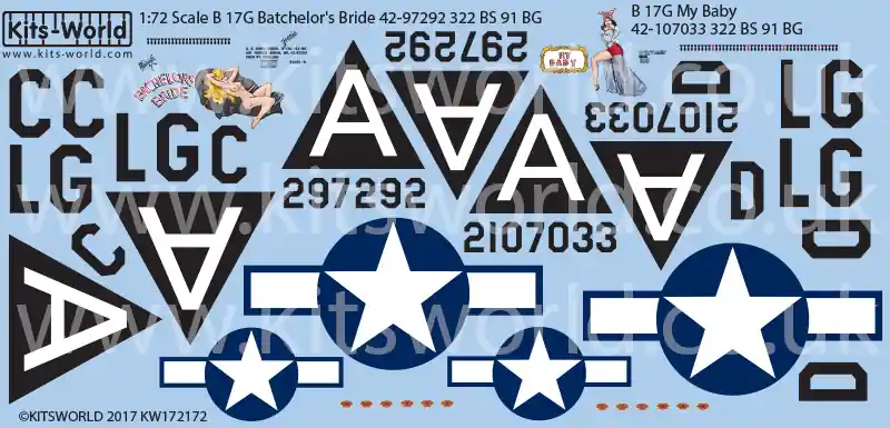 Satisfait Ou Remboursé Kits World 172172 Boeing B-17 G Flying Fortress (‘Bachelor‘s Bride‘ and ‘My Baby‘)