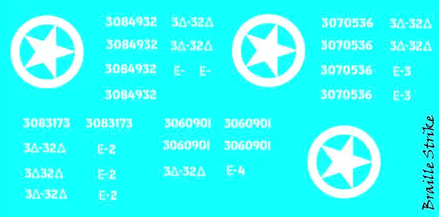 Authentique Braille Strike 35091 3rd Armored in Cologne