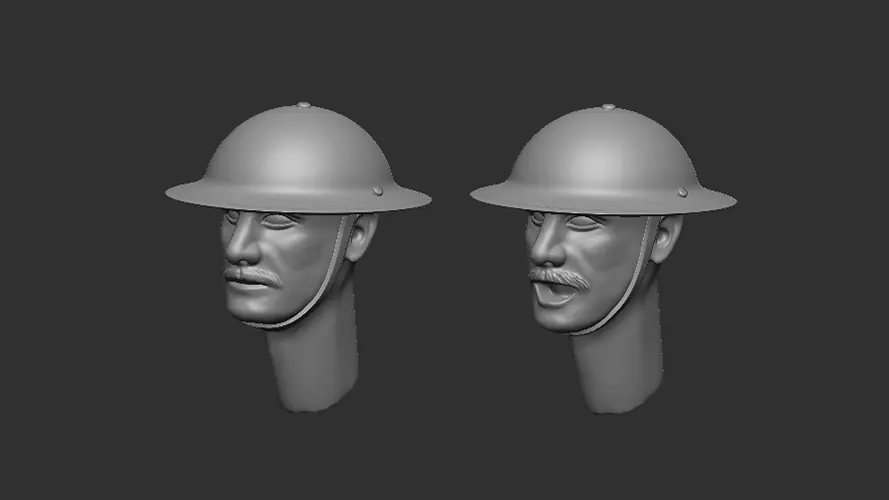 Offre Exclusive Firma49 F018-72 Headers with British Helmet Mk.1 (strap)