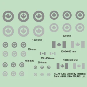 Expédition Rapide Mark I Decals DMK144118 RCAF Low-Vis Insignia (2 sheets)