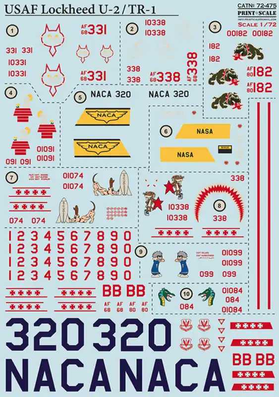 Print Scale 72-475 Lockheed U-2/ TR-1 Meilleur Choix