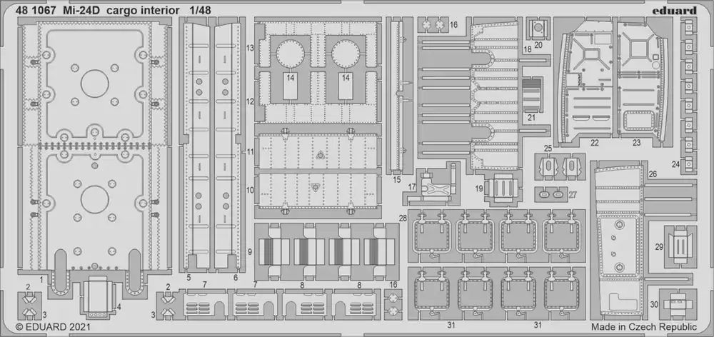 Satisfait Ou Remboursé Eduard 481067 Mi-24D cargo interior EDUARD