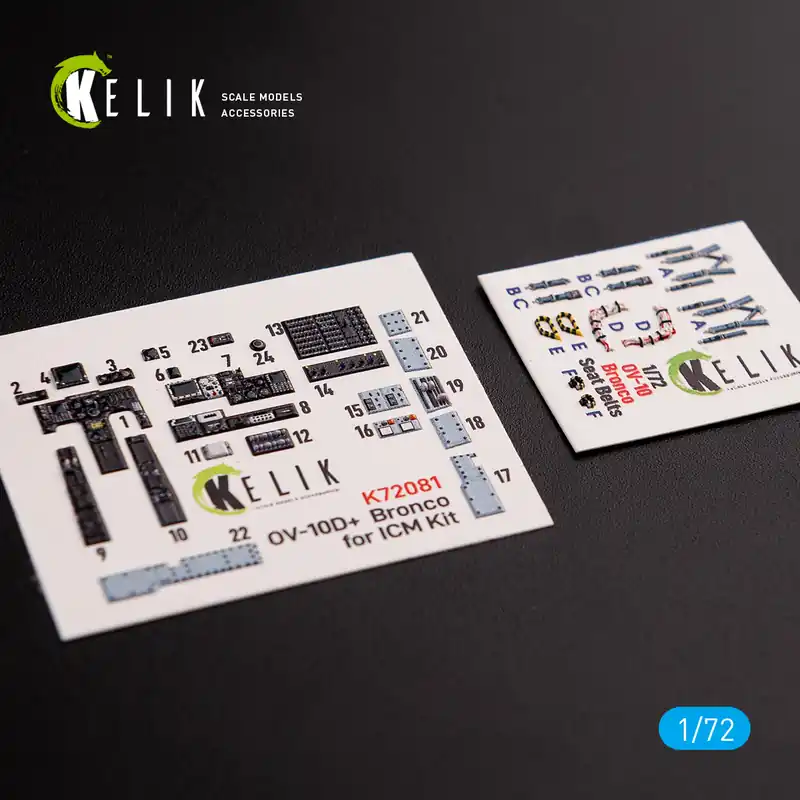 KELIK K72081 OV-10D+ ‘Bronco‘ Interior 3D Decals For ICM Kit Expédition Rapide