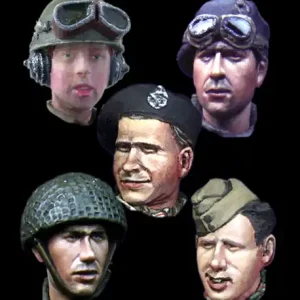 Alpine Miniatures H016 WW2 British Head Set 2 Affaire À Saisir