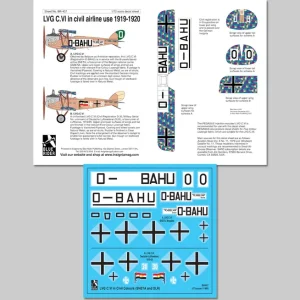 Retour Gratuit Blue Rider Publishing BR407 LVG C.VI Airliners