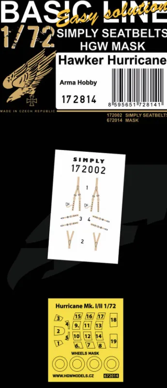 Authentique HGW Models 172814 Hawker Hurricane set