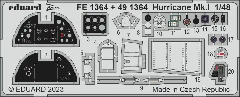 Eduard FE1364 Hurricane Mk.I HOBBY BOSS Commander Vite