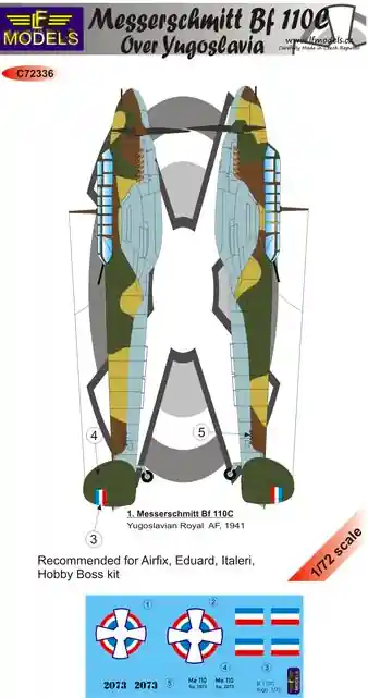 LF Models C72236 Messerschmitt Bf 110C over Yugoslavia Vente Directe