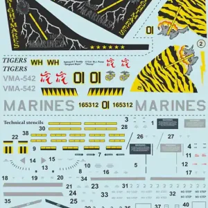 Print Scale 48-153 Mc Donnel Douglas AV-8B Harrier II Part 1 Bon Marché
