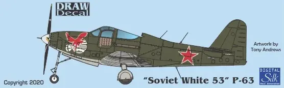 Draw Decal 44-P63-03 Bell P-63 - Soviet "White 53" (N62822) Prix Promo