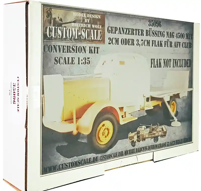 Custom scale 35096 Armored Büssing NAG 4500 with 2cm or 3.7cm Flak for AFV Club Achat Immédiat