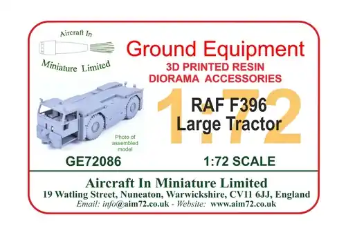 Dernière Chance Aircraft In Miniature Ltd GE72086 Schopf F396 Tractor - Current RAF Large Tractor (3D-Printed)