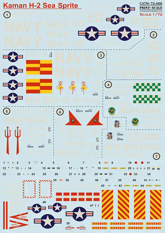 Vente Directe Print Scale 72-488 Kaman Sea Sprite