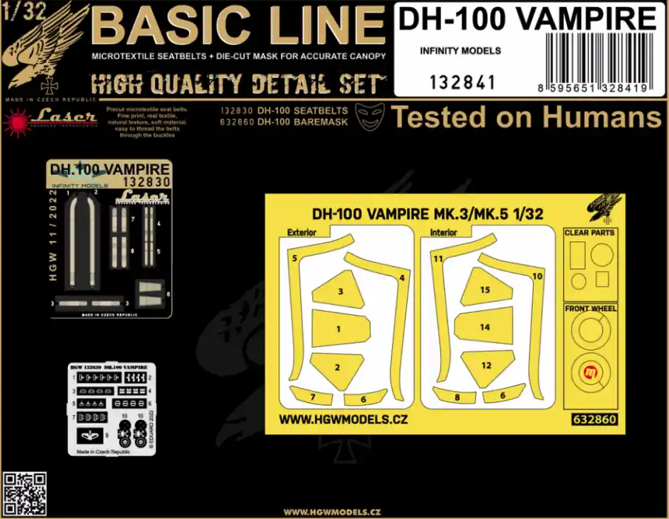 HGW Models 132841 DH-100 Vampire set Authentique