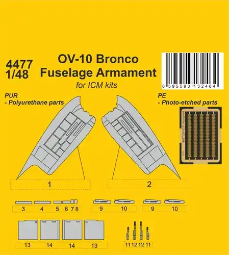 CMK K4477 OV-10 Bronco - Fuselage Armament (for ICM Kits) Soldes