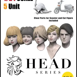 Tori Factory HD-05 Head Series 2 (5 Heads, Clear parts and Cat) Nouvelle Collection
