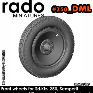 Rado Miniatures 35S60 Front wheels for Sd.Kfz. 250, Semperit (for Dragon kits) Bon Marché
