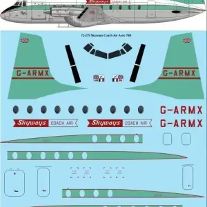 26 Decals 72275 Avro 748 - Skyways Coach Air G-ARMX (Laser Decal / for Mach 2 Kits) Meilleur Prix