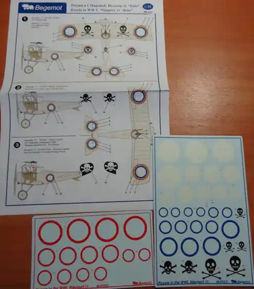 Nouvelle Collection Begemot Decals 48-023 Nieuport 11 in the WW I