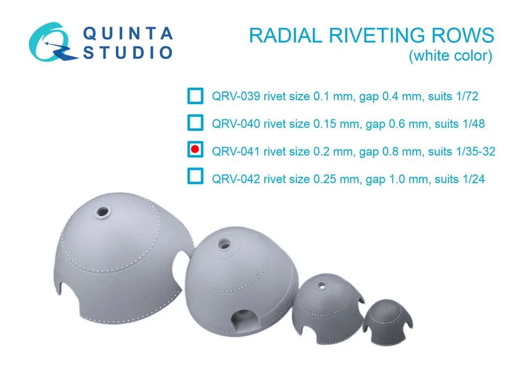 Acheter Direct Quinta Studio QRV041 Radial riveting rows (rivet size 0.2 mm, gap 0.8 mm)