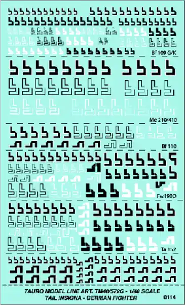TAURO MODEL 48-572G Swastikas for German Fighters WWII (German Market) Retour Gratuit