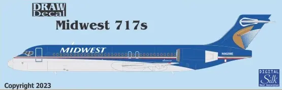 Draw Decal 20-DC9-14 Boeing 717 - Midwest Pas Cher