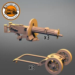 IDAP Technology PMI0389D Maxim wz. 1910 Machine Gun Set Of 3pcs Authentique