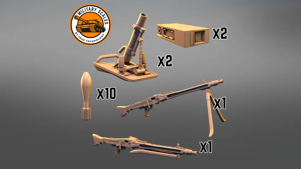 Promotion Saisonnière IDAP Technology PMI0334D German Support Weapon Set