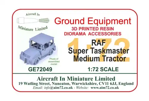 Usine Directe Aircraft In Miniature Ltd GE72049 RAF Super Taskmaster Tractor