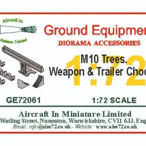 Aircraft In Miniature Ltd GE72061 M10 Trees, Weapons & Wheels Chock Accessory Set Jusqu'à Épuisement Des Stocks