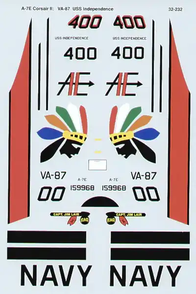 Microscale 32232 Vought A-7 E Corsair II (1 scheme) Petit Prix