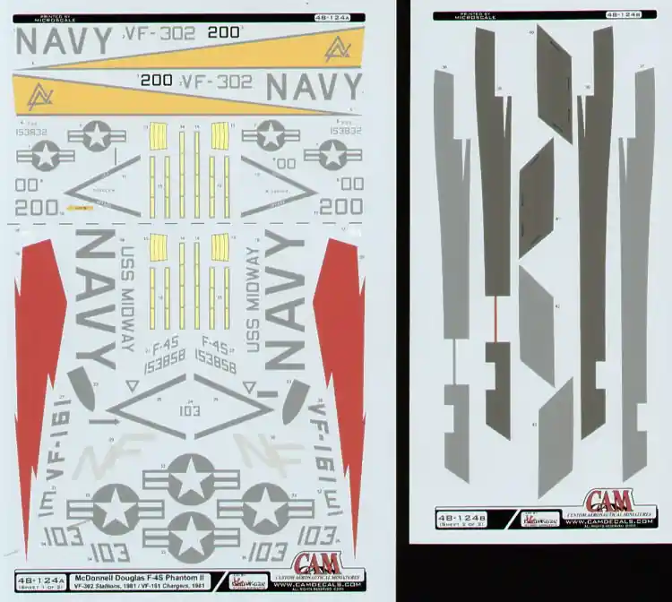 CAM 48124 McDonnell F-4 S Phantoms (2 schemes) Commander Maintenant
