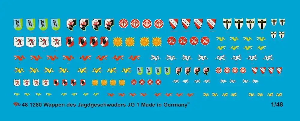 Jusqu'à Épuisement Des Stocks Peddinghaus-Decals 1280 JG 1 Unit Markings