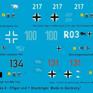 Produit De Marque Peddinghaus-Decals 3237 Tiger Tanks No. 6-5 Tiger Tanks And 1 Sturmtiger