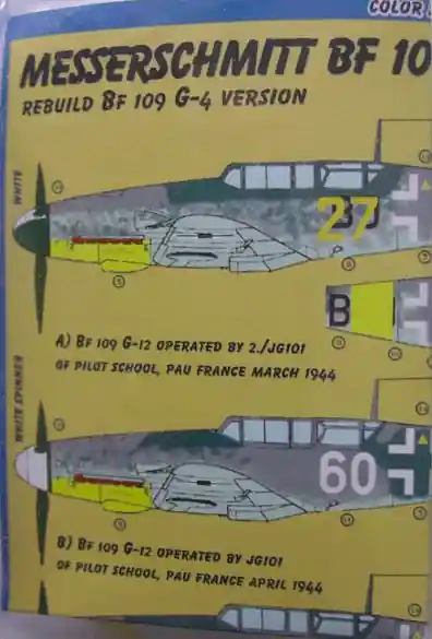 Quantité Limitée Kora Models C7245 Bf-109G-12 from G-4 Luftwaffe I